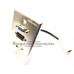 Placa Tapa Vga + HDMI 1.4 (4k+ 3D ready + Ethernet) + Audio Jack 3.5 mm L Aluminio